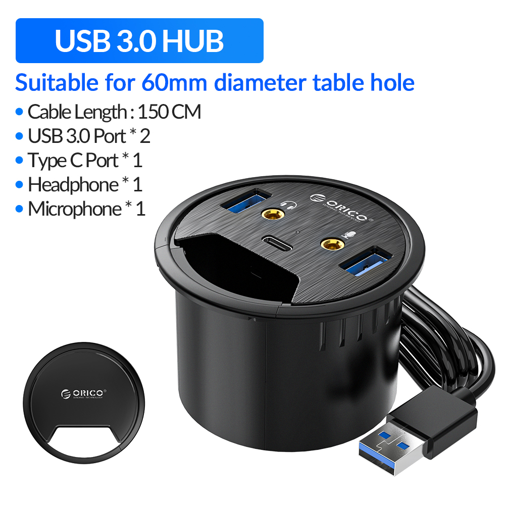 orico-usb-c-hub-3-0-desk-desktop-grommet-with-port-type-reader-mount