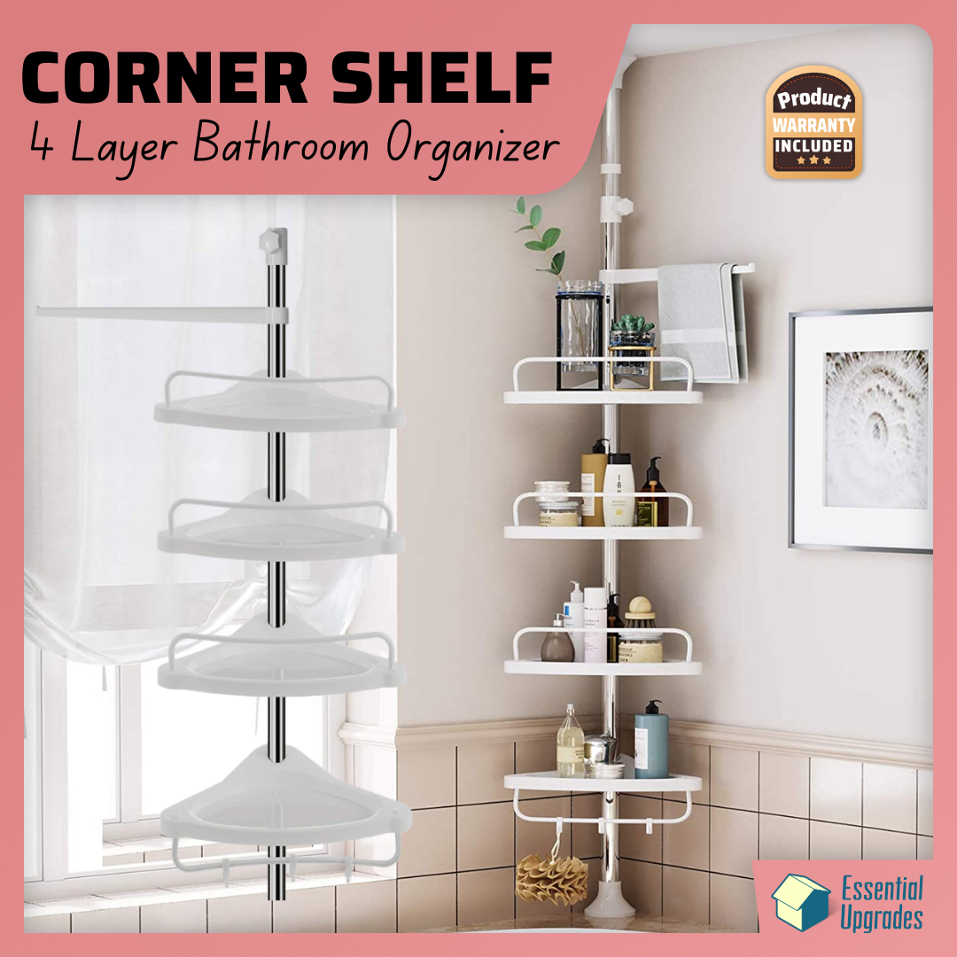 4 Layer Corner Shower Caddy Adjustable Shower Shelf Bathroom Organizer