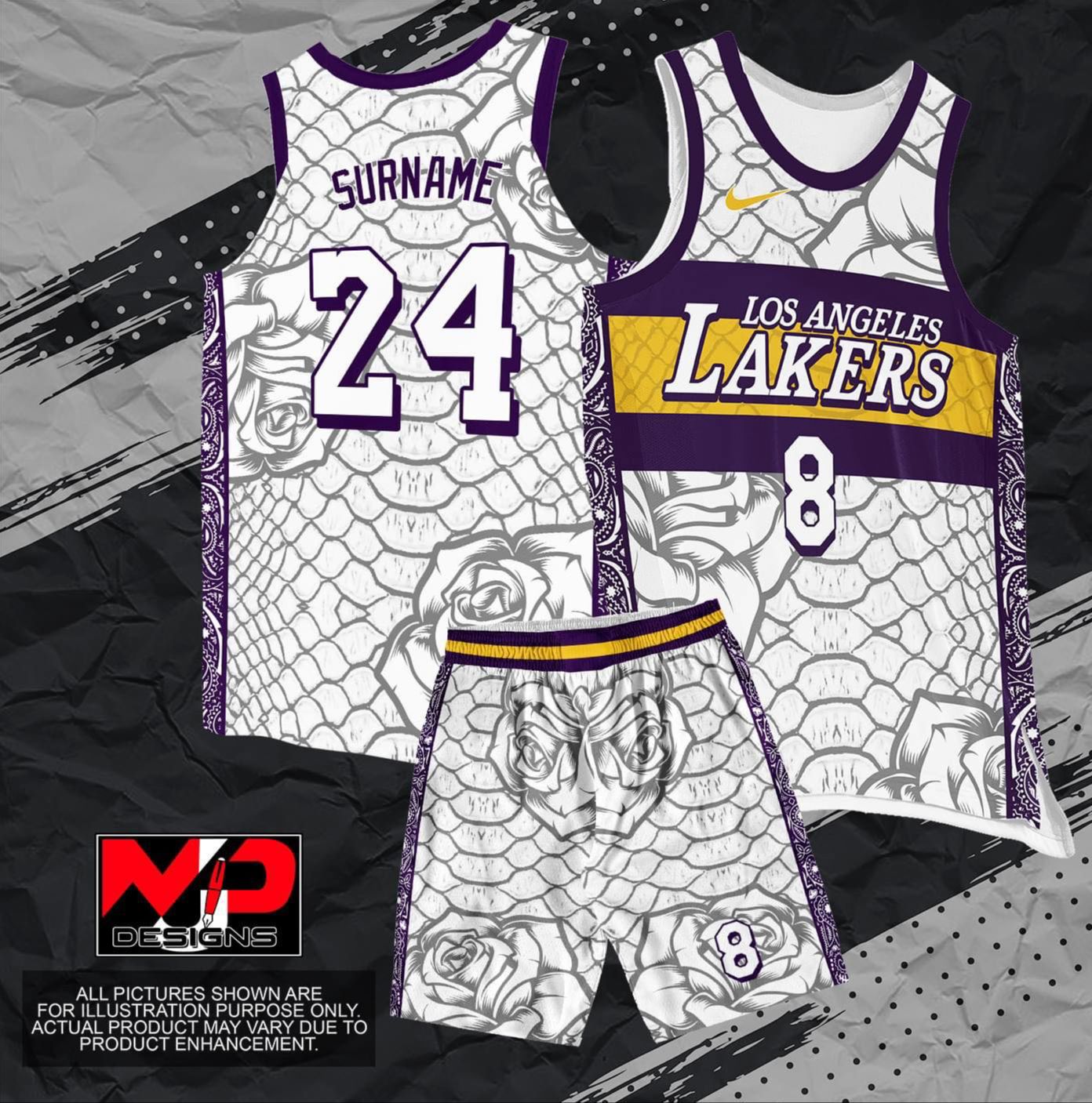 NEW LAKERS 51 EDITION CUSTOMIZE OF NAME & NUMBER FOR FREE Full