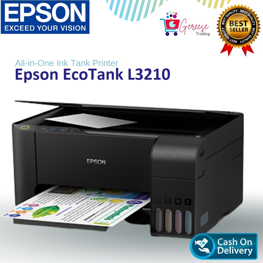 Epson Ecotank L3210 All In One Ink Tank Printer Upgrade Version Of L3110 Brand New 7835