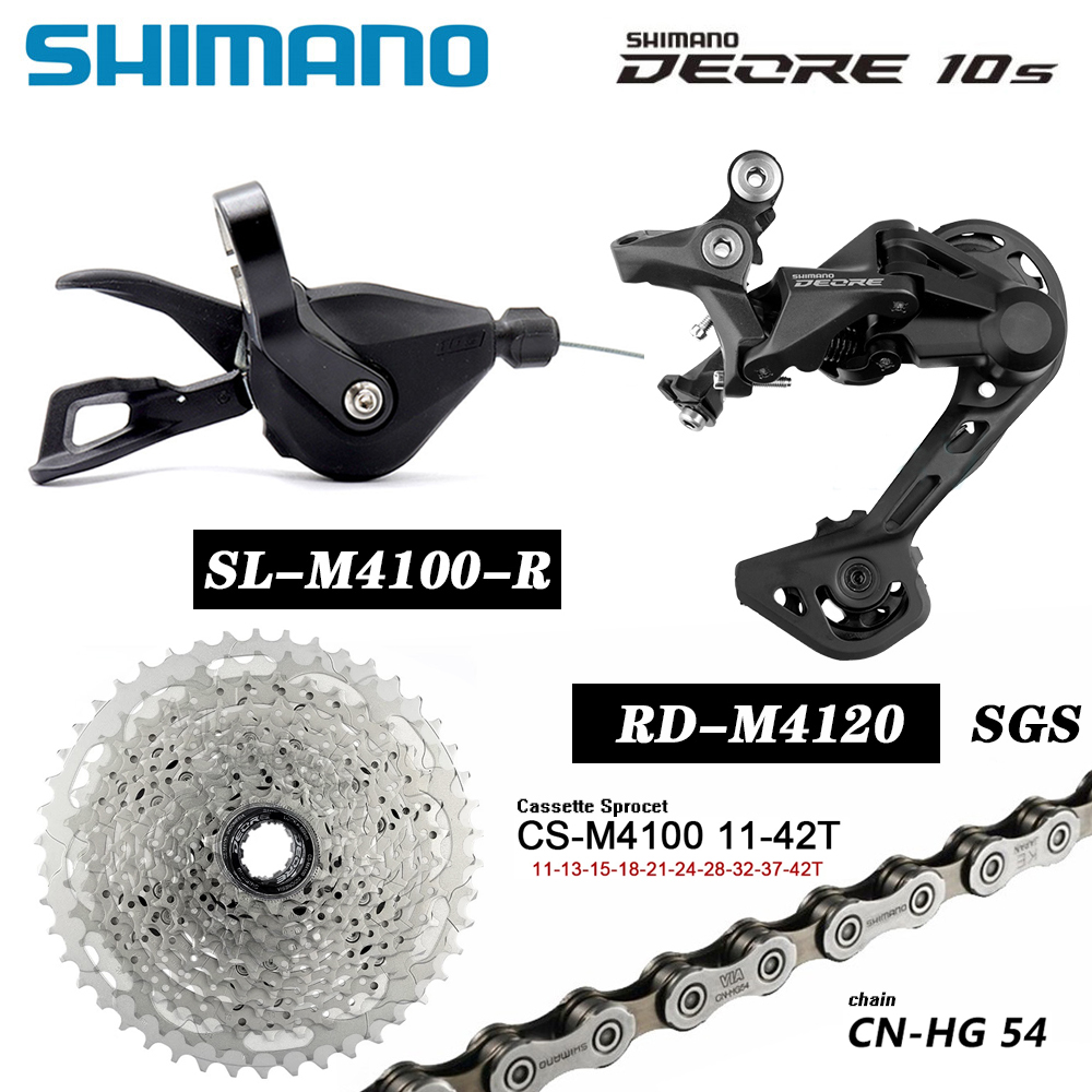 SHIMANO DEORE M4100 M4120 10 Speed Groupset M4100 Shifter Cassette