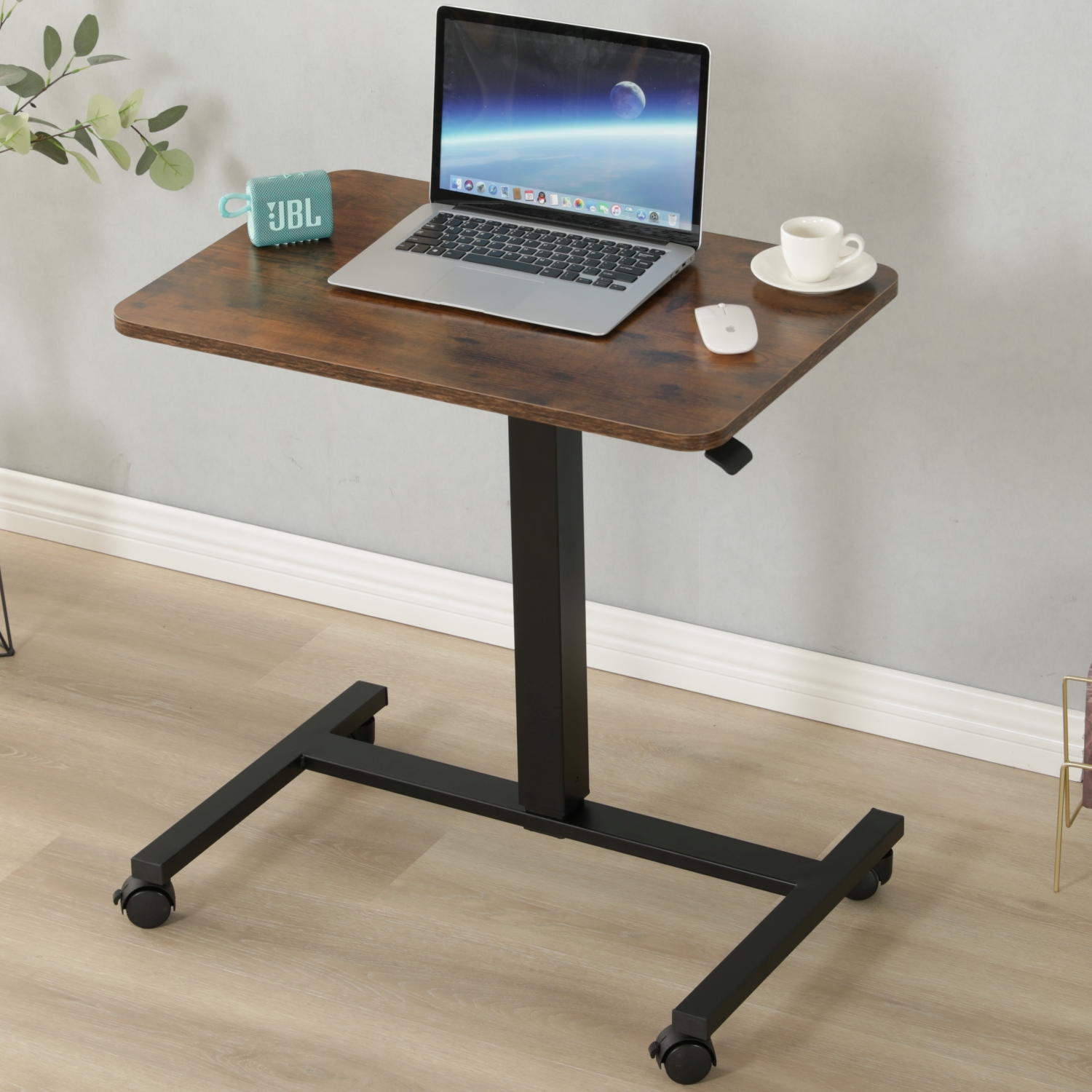 Mxtark 28 inches Single Leg Gas Spring Desk Height Adjustable Table ...