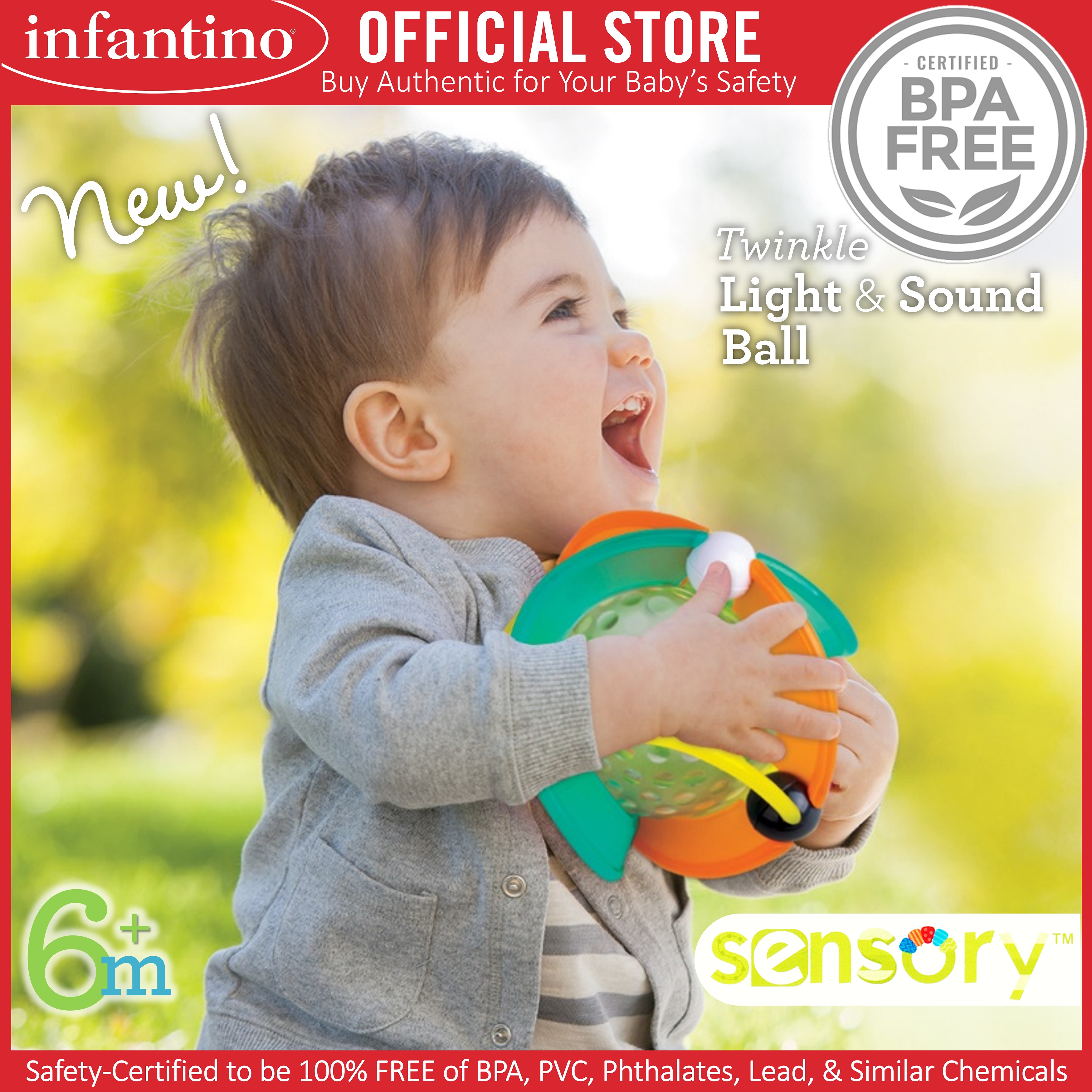 infantino sensory sound and light activity ball