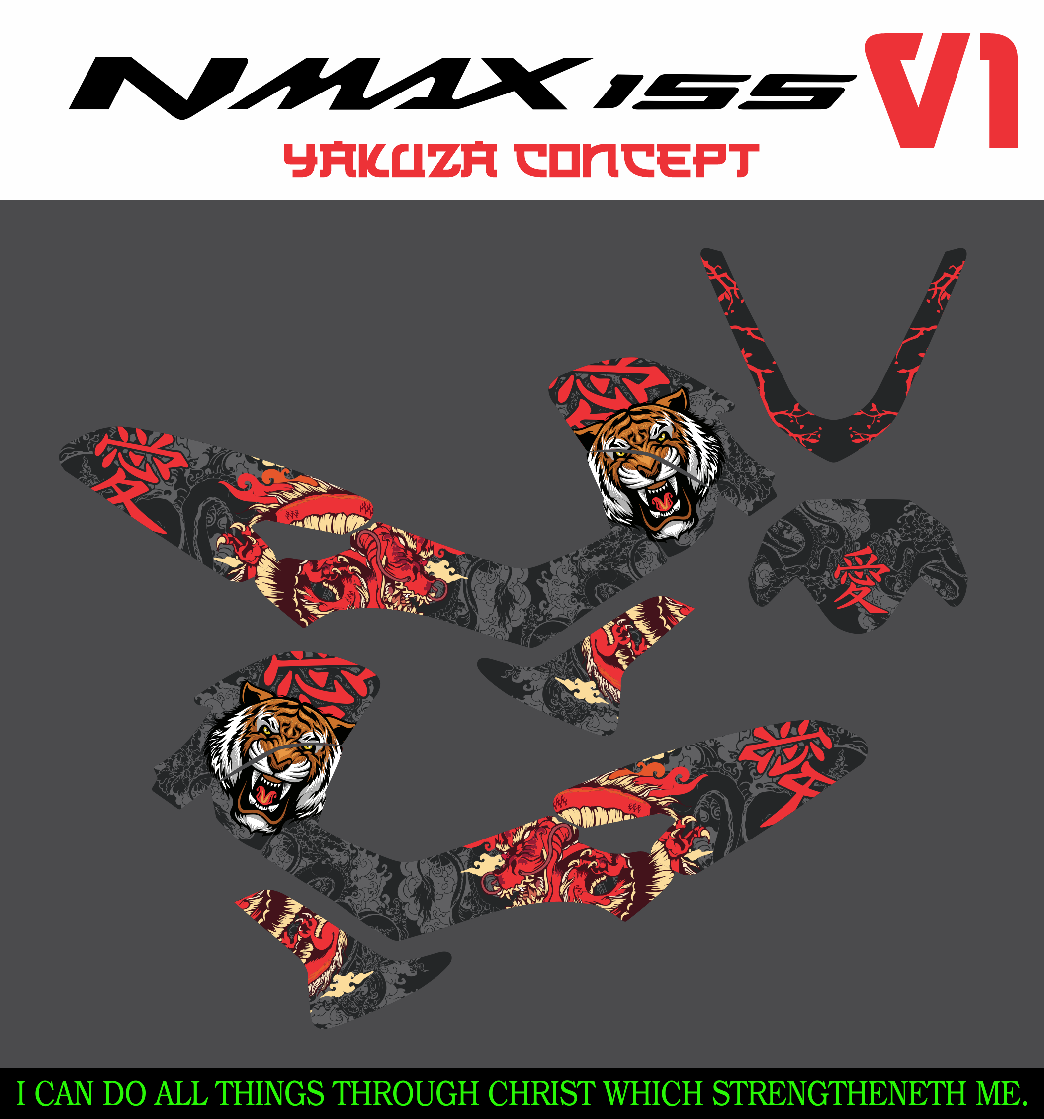 NMAX V1 FULL DECALS YAKUZA CONCEPT Lazada PH