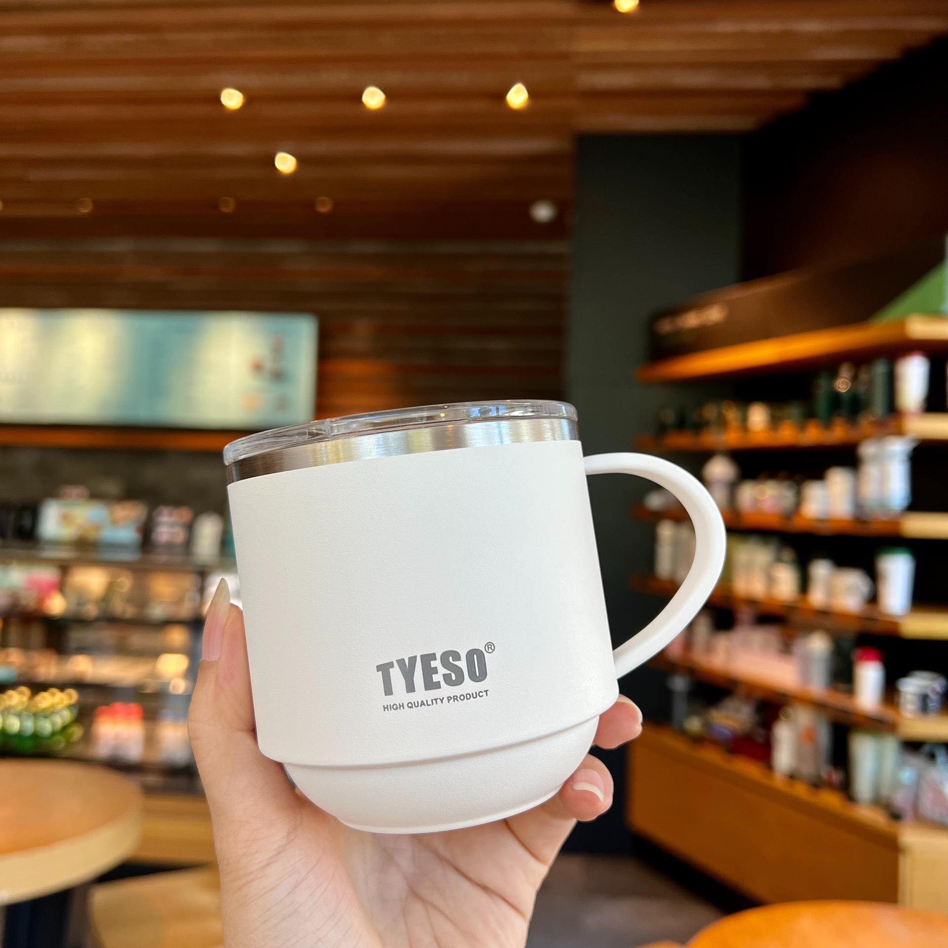 300ML Thermos Tyeso Stainless Steel Thermos Coffee Mug With Lid Vacuum