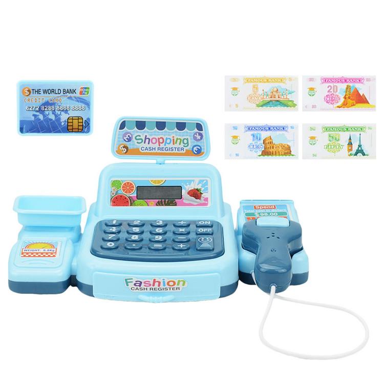 Toy Cash Register for Kids Cashier Counting Calculator Toy Set ...