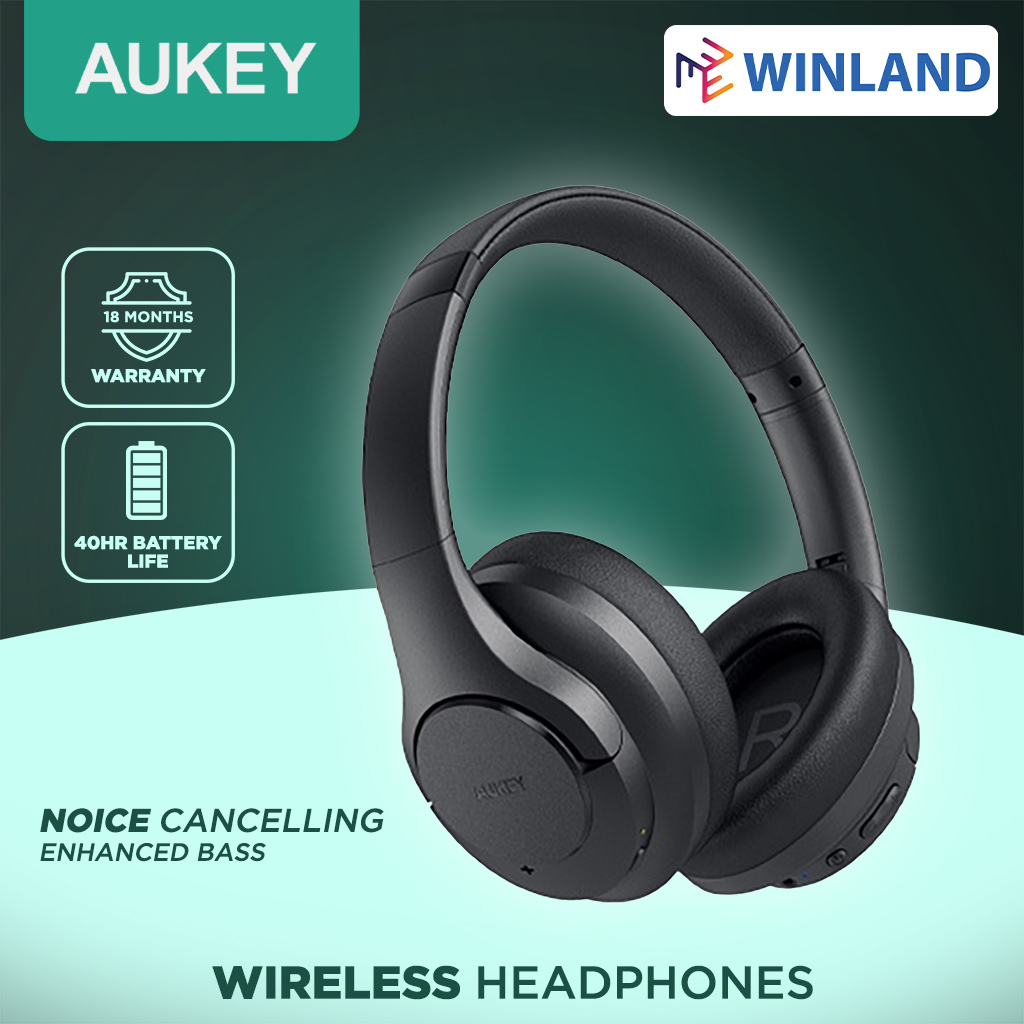 AUKEY by Winland EP-N12 Hybrid Active Noise Cancelling Headphone ...