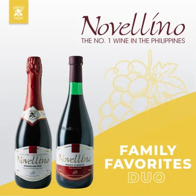 Novellino Family Favorites Duo - Sparkling Red (Non Alcoholic) and Rosso Classico Red Wine