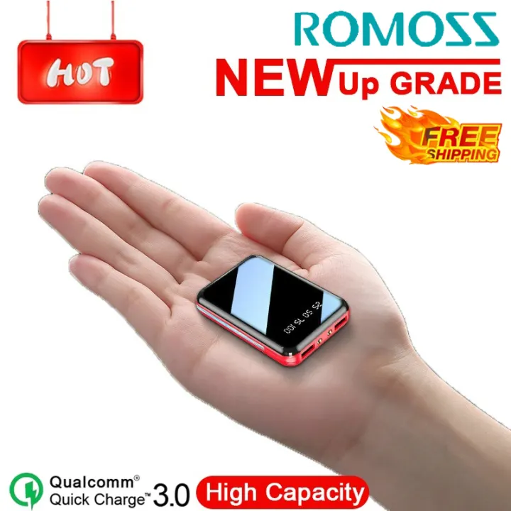 werkwoord Doe herleven leerplan Flash Sale】 ROMOSS 100%Original 20000mAh Mini Power Bank COD LCD QC3.0  Mirror Power