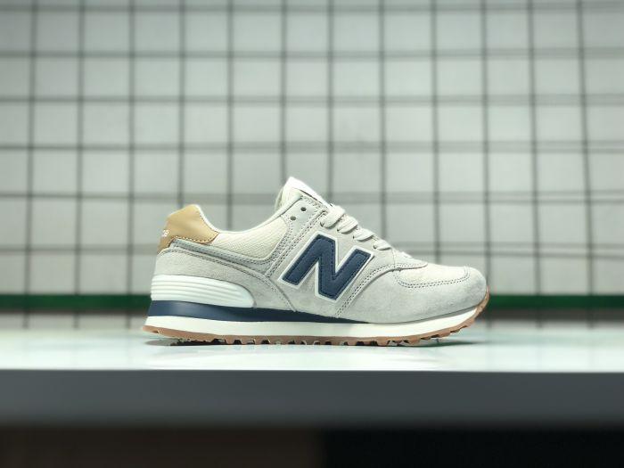 New balance 574 light cliff grey with vintage hot sale indigo