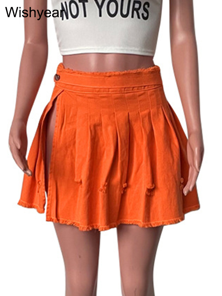 Ona Tholly Umbaco Short Skirt Orange – The Space SA
