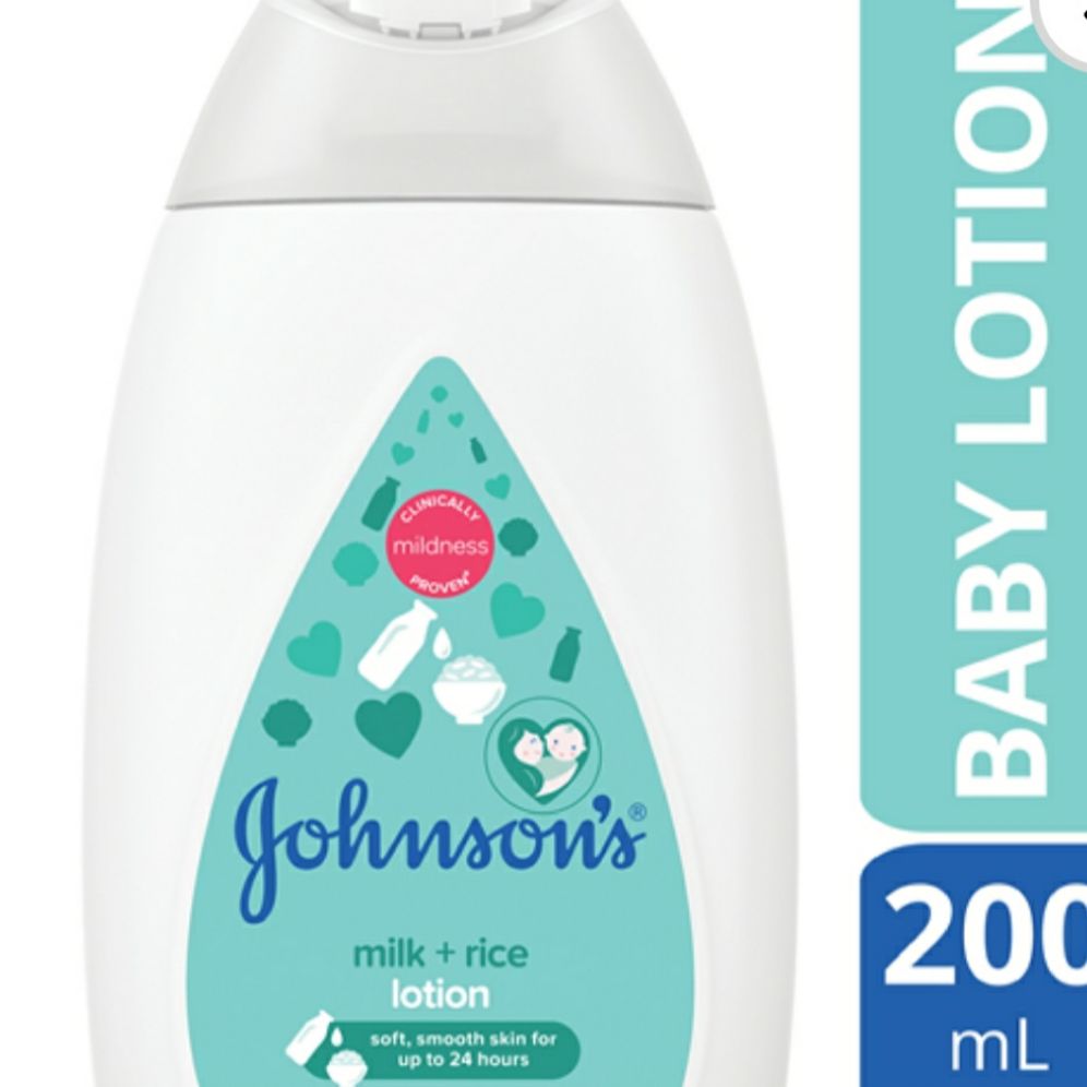 Johnson's Baby Lotion Milk + Rice 200mL Lazada PH