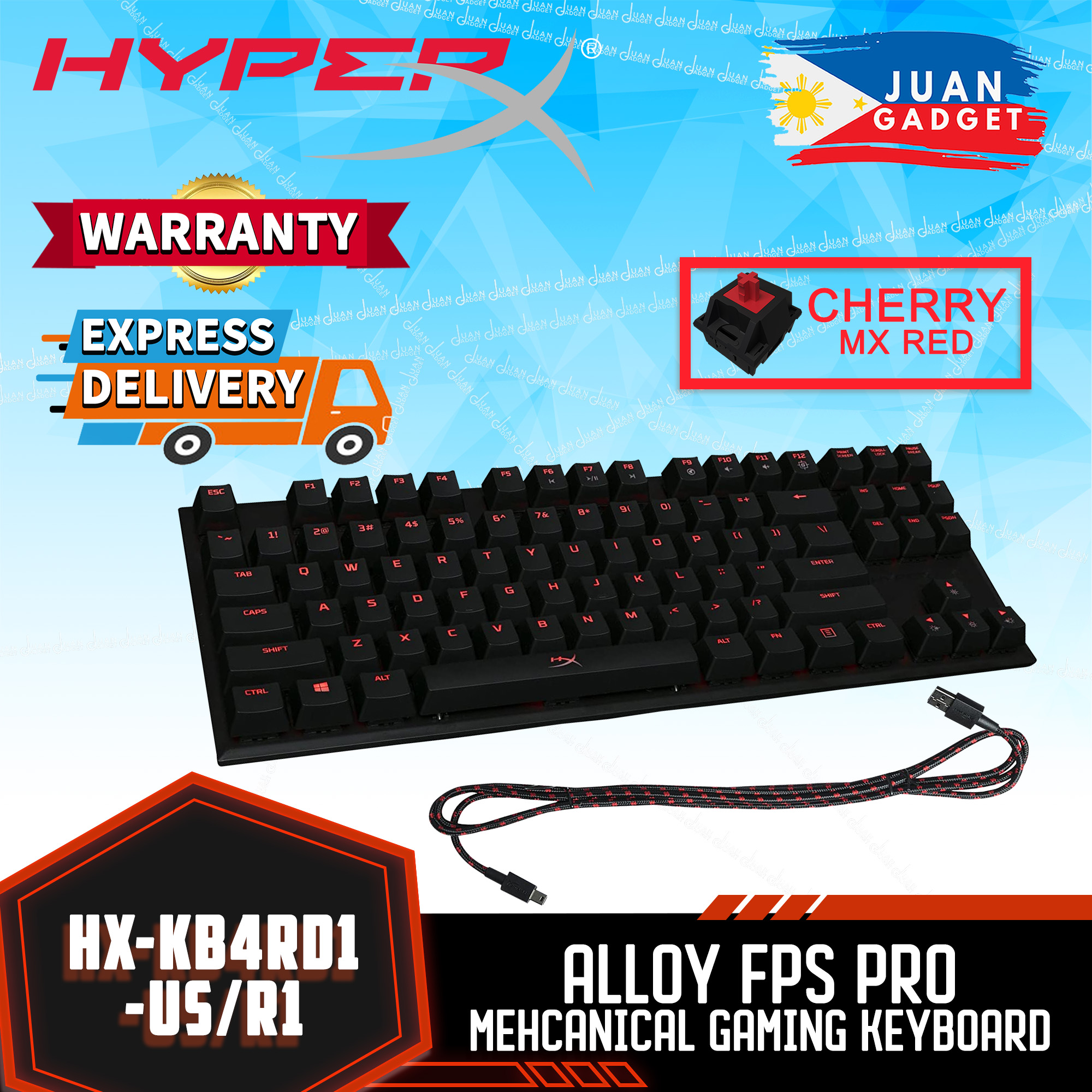 Køb indhente månedlige HyperX Alloy FPS Pro Tenkeyless Mechanical Red Backlit Gaming Keyboard with  Detachable Micro USB, Cherry MX Red Switch (HX-KB4RD1-US/R1) | JG  Superstore | Lazada PH