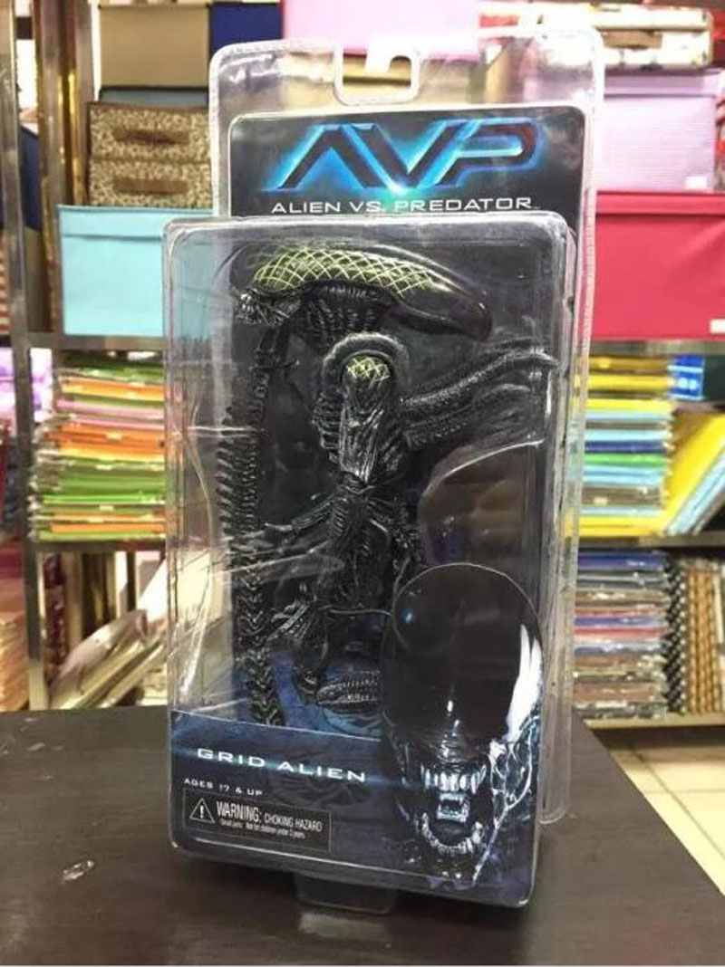 NECA Aliens vs Predator AVP Series Grid Alien Xenomorph Translucent ...