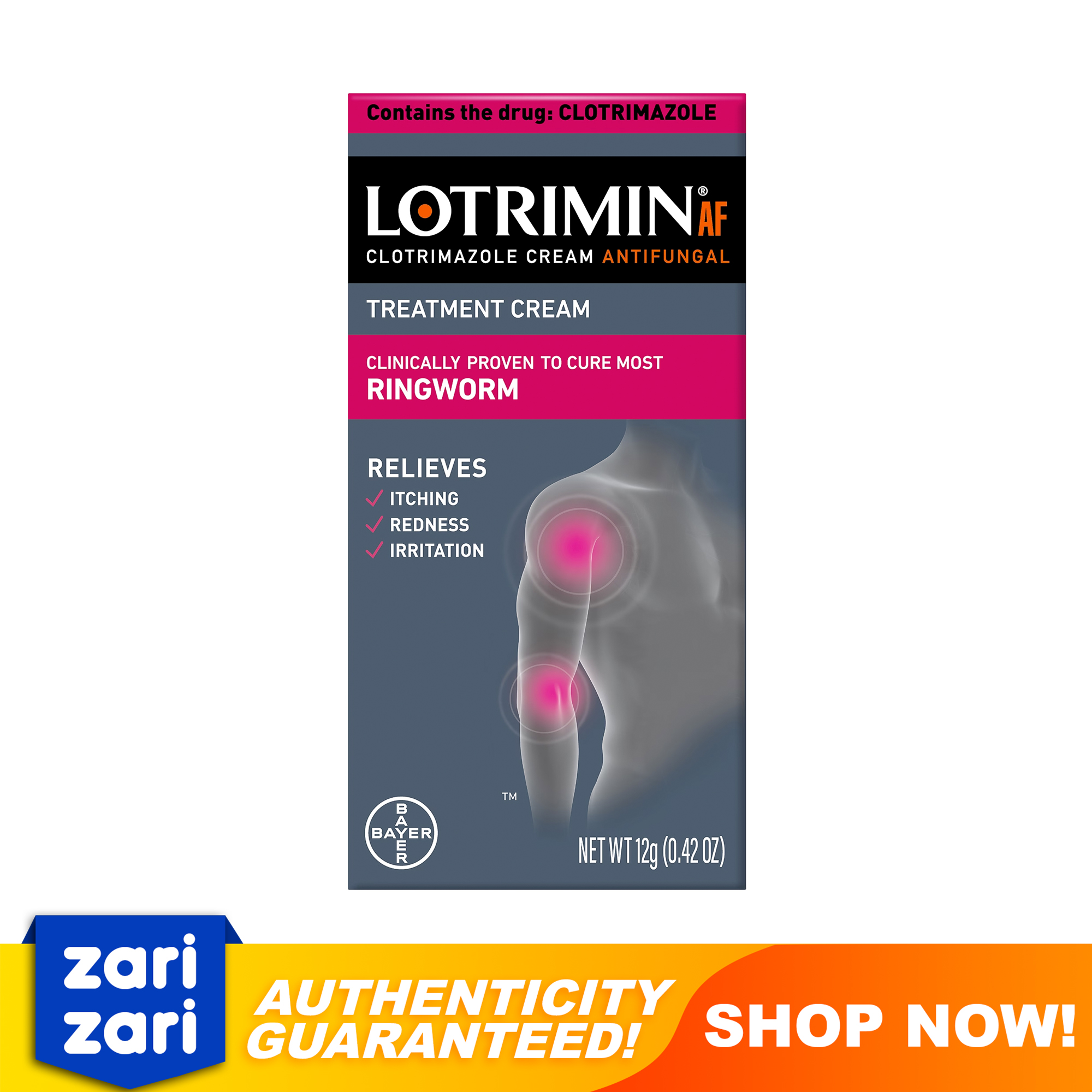Lotrimin AF Ringworm Antifungal Cream 0.42 oz 12g | Lazada PH