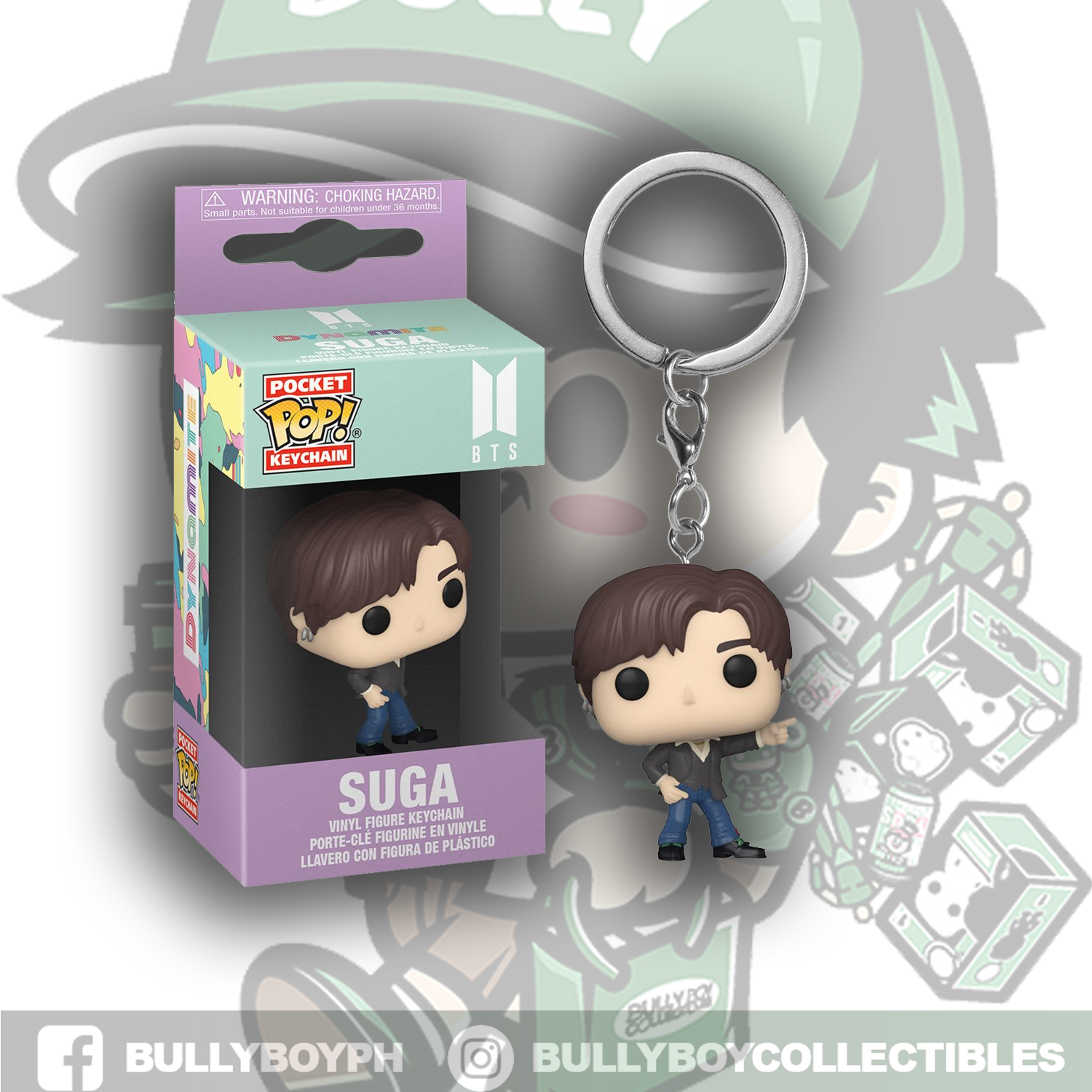 Pocket Pop Bts Suga Keychain 【24-hour Delivery】Funko Pop