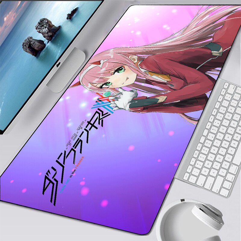 Anime Darling In The Franxx Girl Anime Mouse Pad Zero Two Gaming Mouse Pad Lock Desktop Gaming