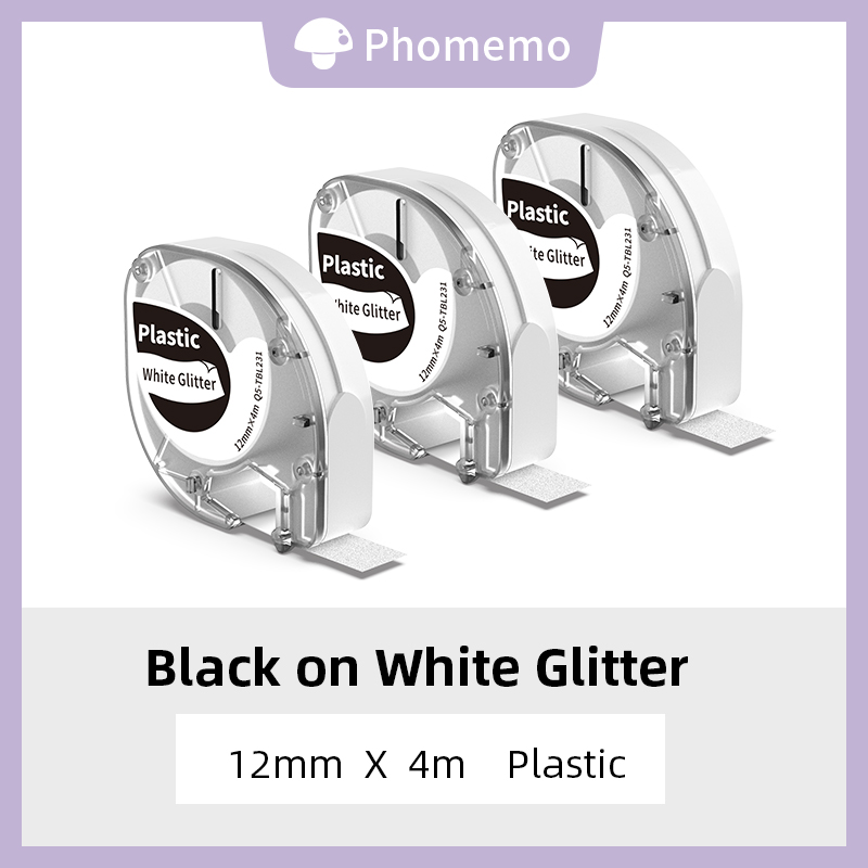 Phomemo p12 Label Tape, Plastic Label Tape 12mm x 4m