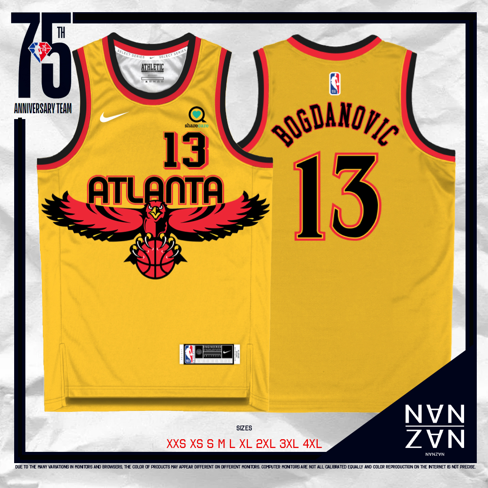 Wholesale Bogdan Bogdanovic #7 Team c Basketball Jersey Stitched Names  Custom S-6XL From m.