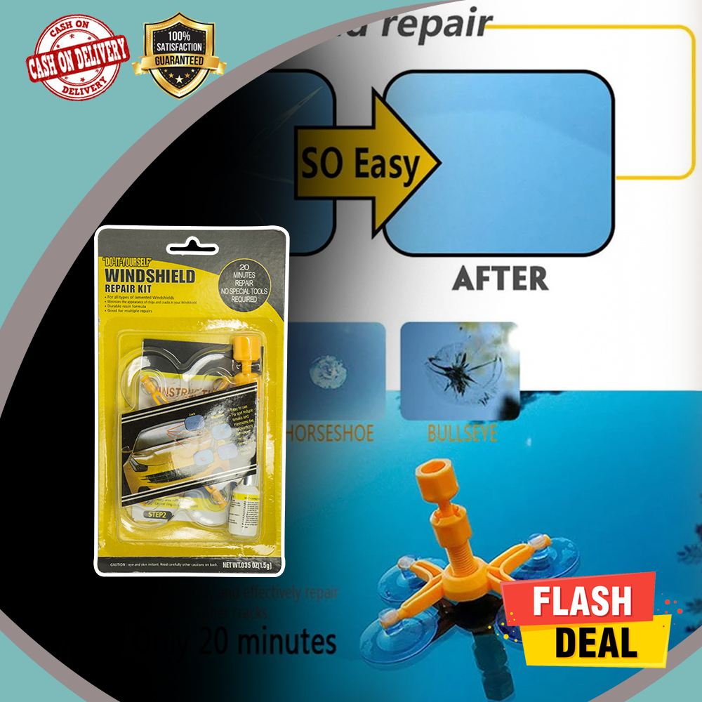 Windshield Repair Kit DIY Clearshield Auto Glass Rock Chip Repair Kit