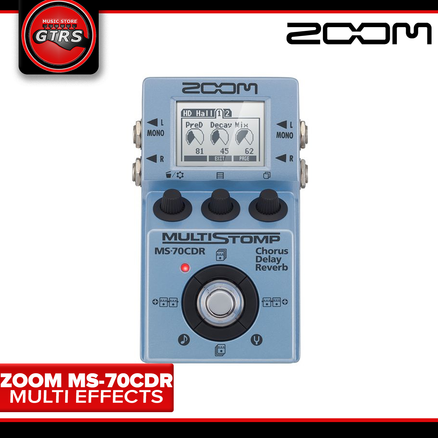 Zoom MS70CDR MultiStomp Chorus/Delay/Reverb Pedal Lazada PH
