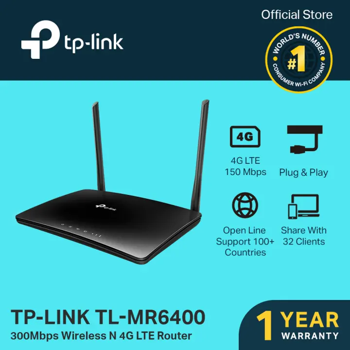 Tp Link Tl Mr6400 300mbps Wireless N 4g Openline Lte Router 4g Router Wifi