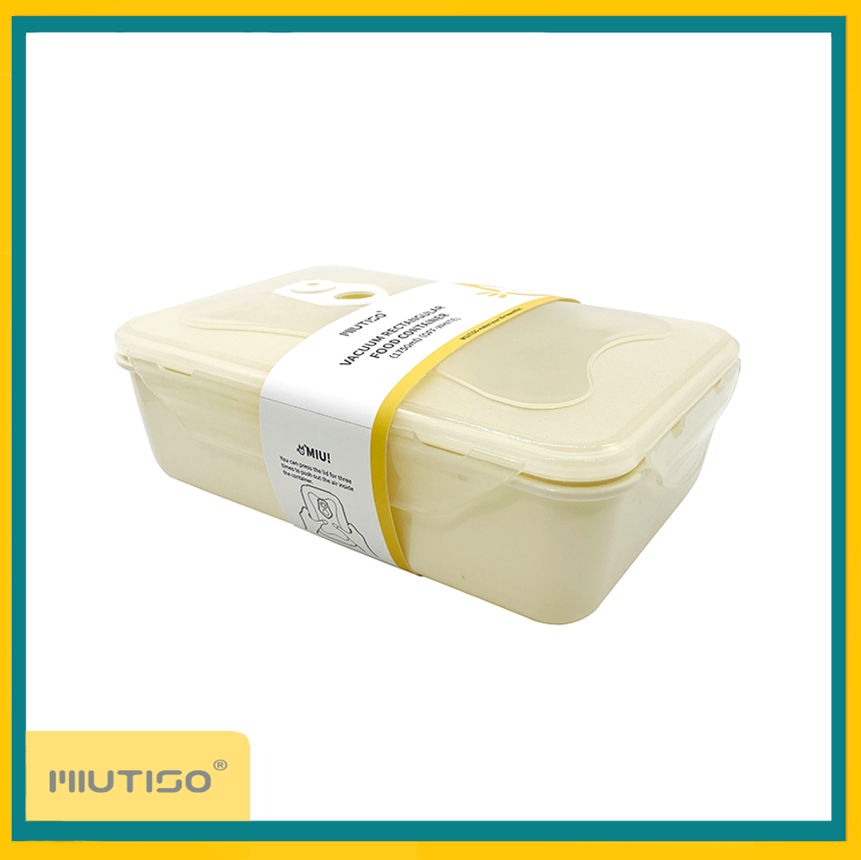 Miutiso Vaccum Rectangular Food Storage Container Meal-Prep Container ...