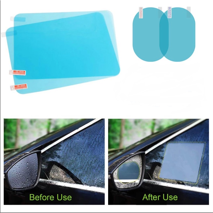 Anti Fog Film 1 Pair for Side Mirror Rainproof Film Anti Rain Film Water Anti Fog for Car