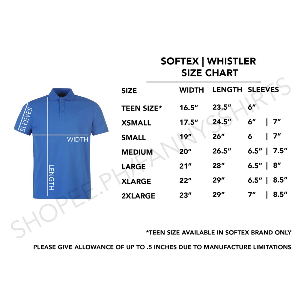 Gildan 3800 Classic Polo T Shirt Size Chart For Printify For ...
