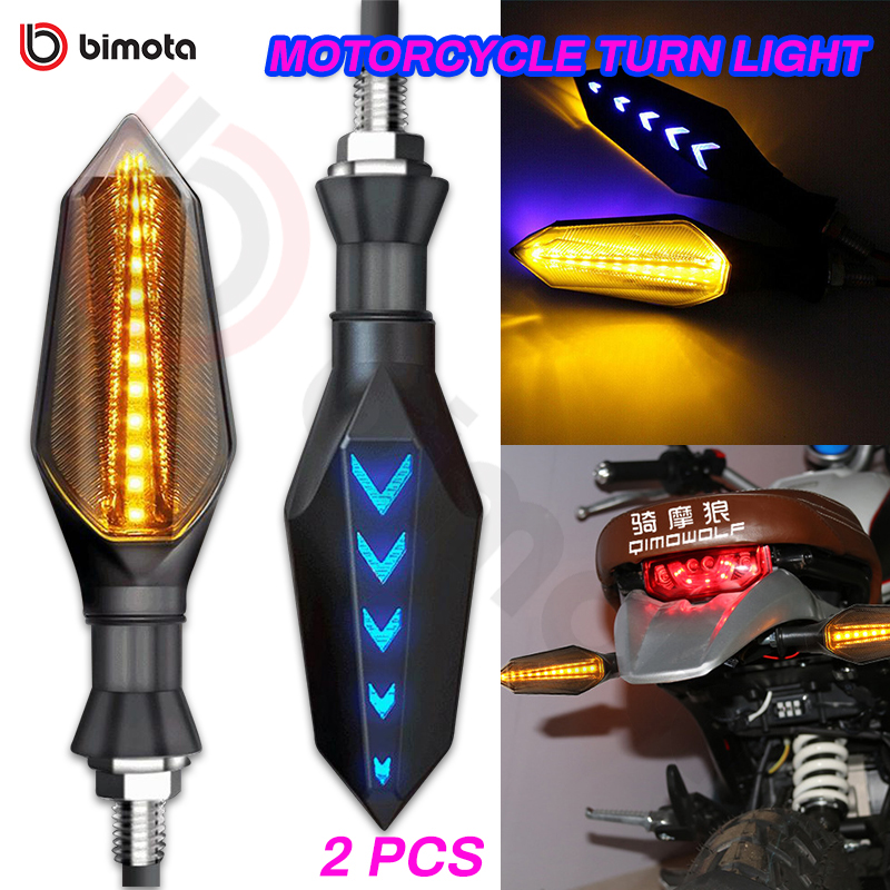 Bimota Universal Pair LED Motorcycle Motorbike Turn Signal Indicator Light Lamp Yellow 