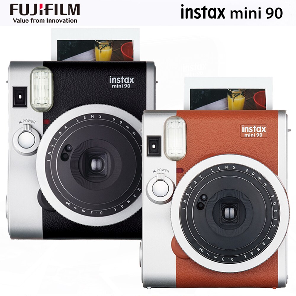 Fujifilm Instax Mini 90 Neo Classic Camera Instant Cameras Portable For  Birthday Present Black Brown (Film Pack Optional) Lazada PH