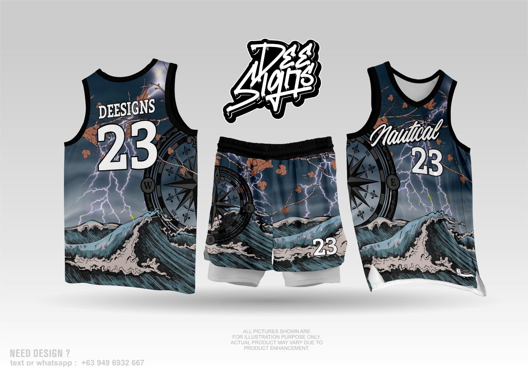 NAUTICAL 01 FREE CUSTOMIZE OF NAME AND NUMBER ONLY full sublimation