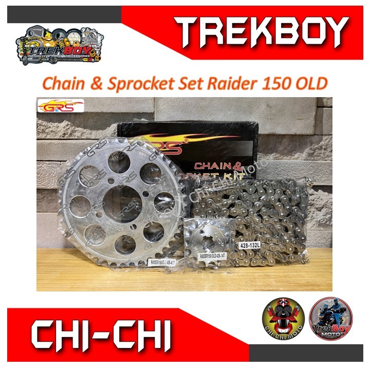 ORIGINAL GRS Chain and Sprocket Set for Raider 150 [Made in Malaysia] Lazada PH