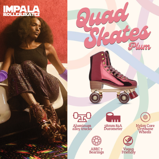 Impala Quad Roller Skates EU36 to EU40 Plum Lazada PH