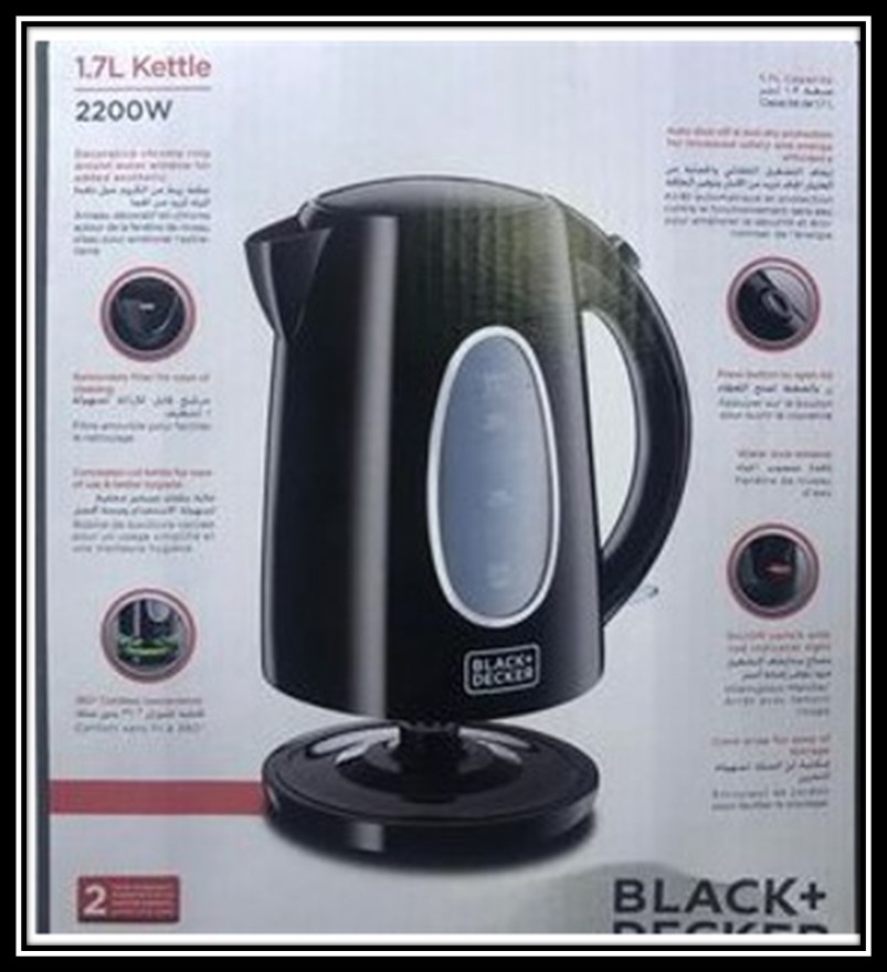 Black + Decker Electric Kettle Black JC69-B5 1.7L 2200W