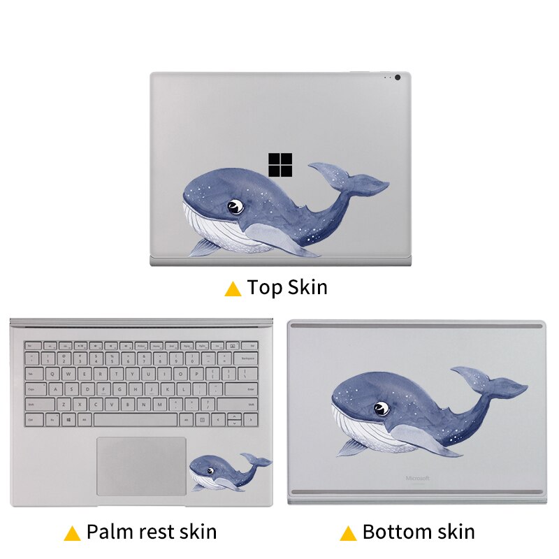 Full Protective Laptop Skins for Surface Laptop 3 /4 /5 13.5 15 inch cartoon pattern Vinyl Sticker for Surface Book 2 13.5 15 inch