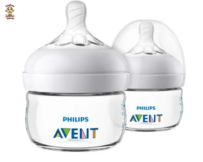 Avent Natural Feeding Bottle, New Spiral Teats Design, 2 oz, 2 pack, BPA Free, Authentic and Brand New
