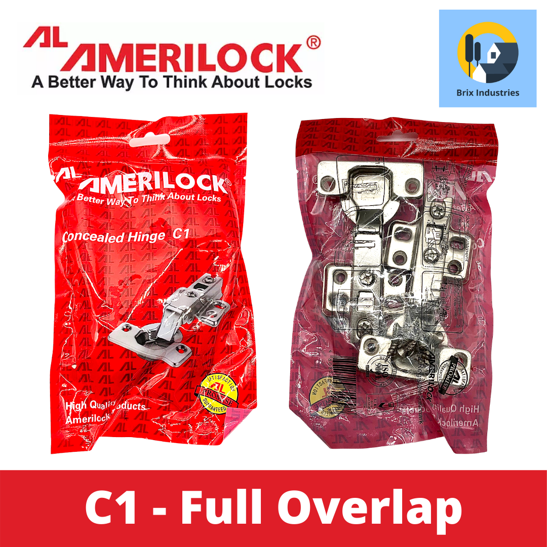 Amerilock Original Concealed Hinges C1, C2, C3 (1 Pair) Full Overlap