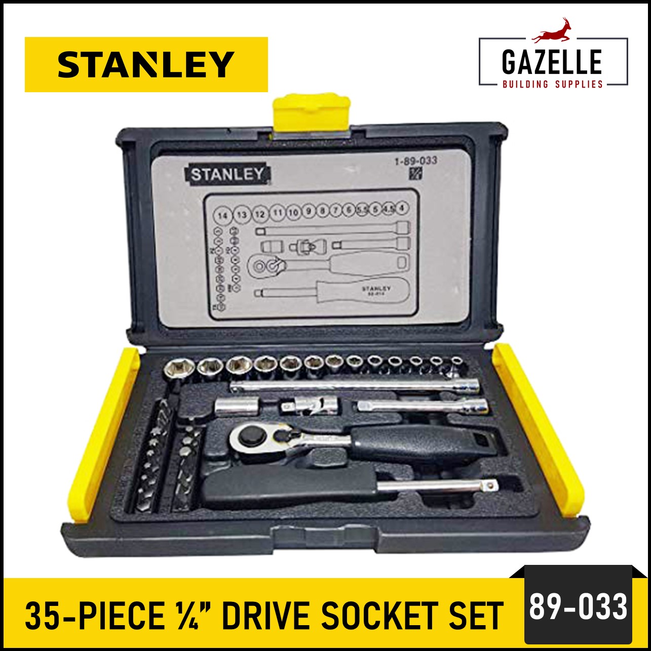 STANLEY Coffret De Douilles 3/8" - Jeu De 45 Pièces | Bricoman