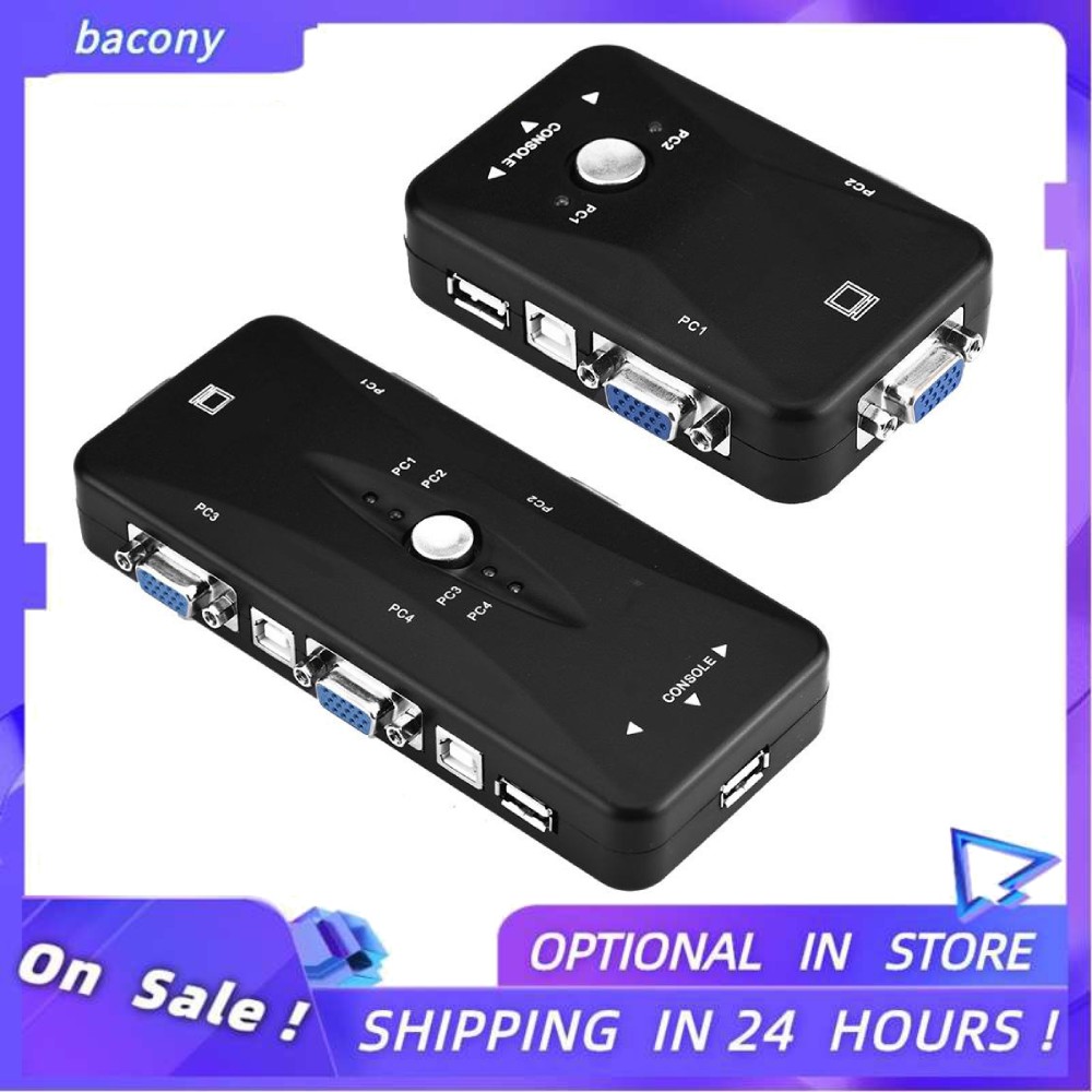 USB 2.0 KVM Switcher 2 / 4 Port VGA Manual Switch KVM Switch Lazada PH