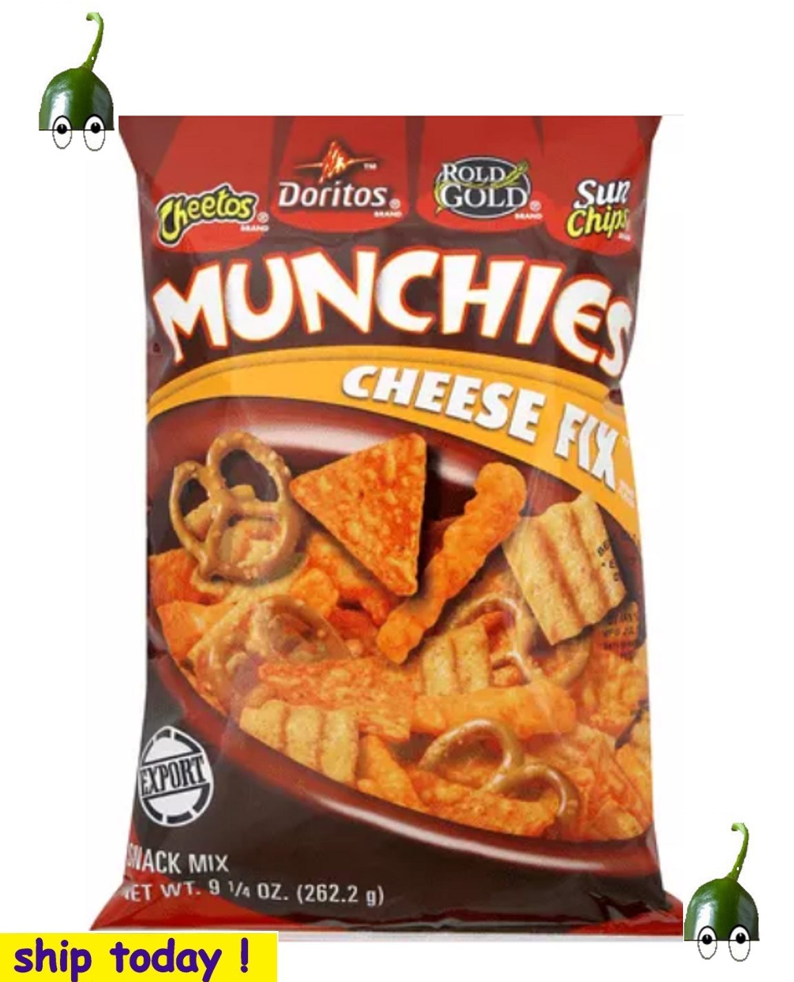 Munchies Cheese Fix 9.25 oz / 262 g Snack Mix Doritos Cheetos Rold Gold