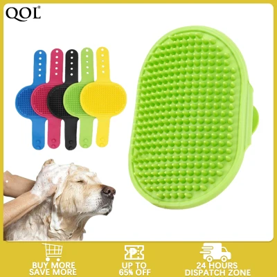 Qinoulieran Pet Bathing Massage Brush Grooming Brush Adjustable Cat and Dog Cleaning and Beauty Bathing Comb Pets Cleaning Tool