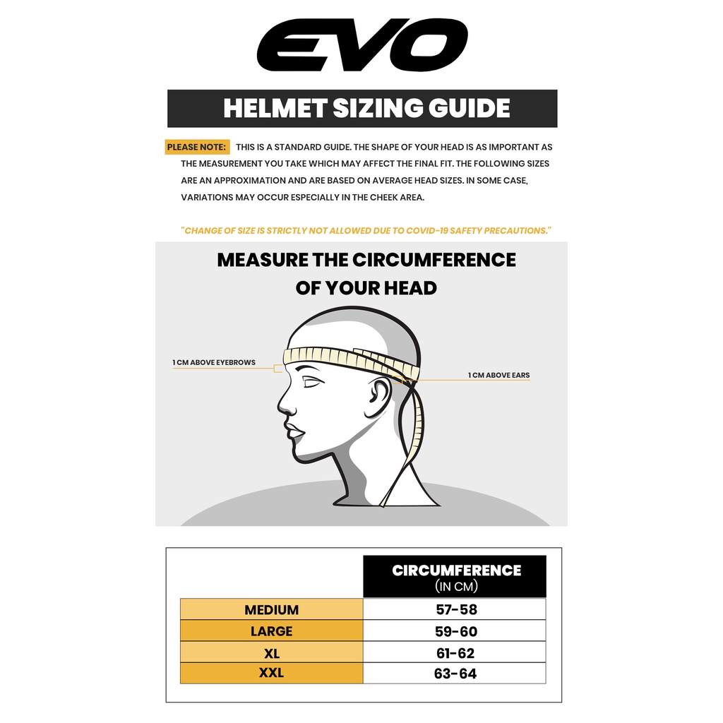 evo half face helmet size chart Off 68 