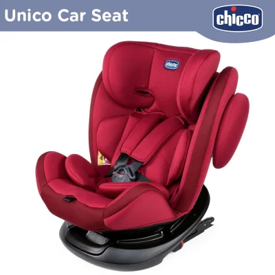 Chicco Unico Baby Car Seat 0-36 kg ISOFIX, Reclining Child Car Seat Group 0+/1/2/3 for Children 0-12 Years, Easy to Install, Adjustable Headrest, Side Protection and Infant Insert (DTI APPROVED WITH ICC STICKER)