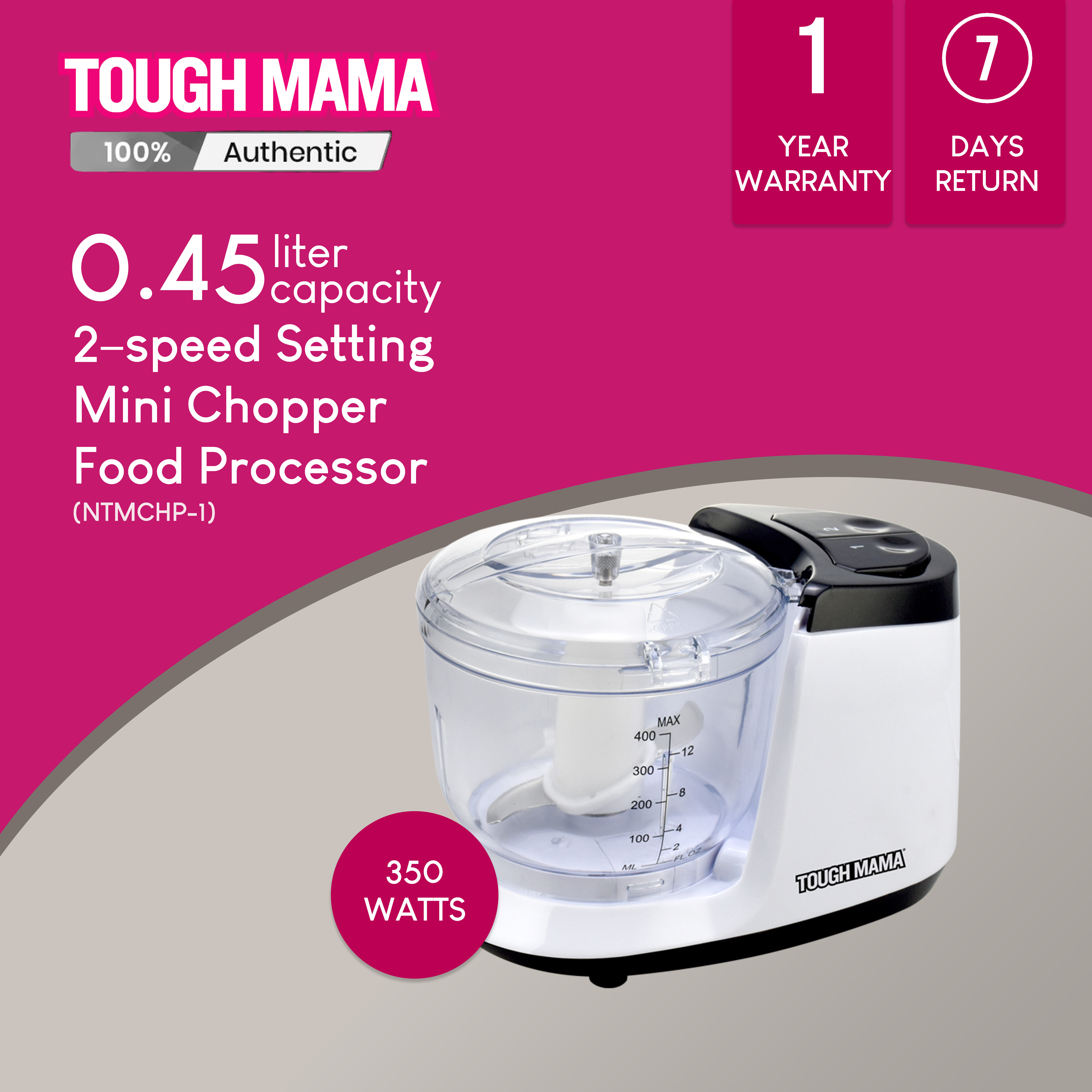 Tough Mama Mini Chopper Food Processor NTMCHP1 Lazada PH