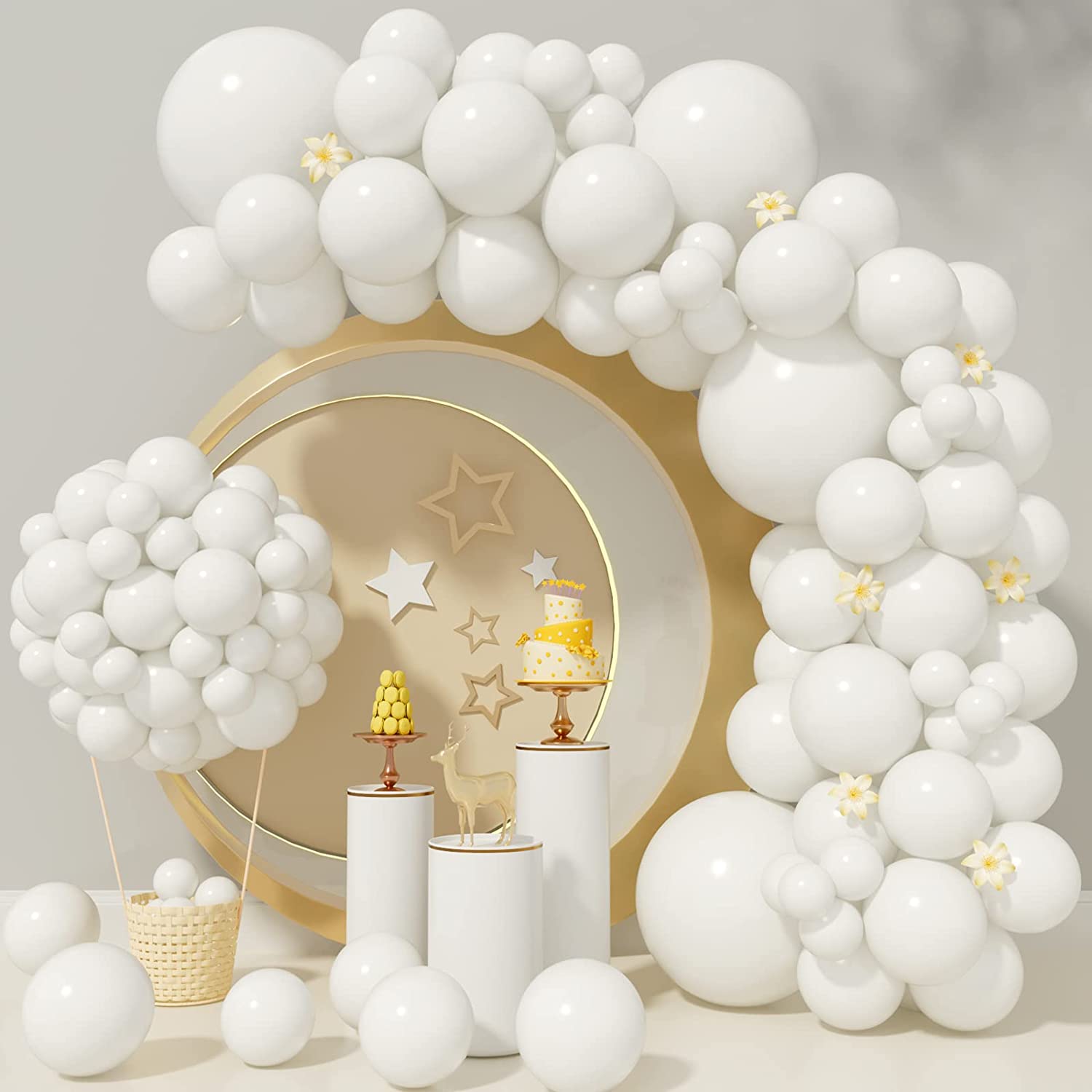 Cod Balloons 🇵🇭🎈COD LM151 (25pcs)Pastel White 5 10 12 18 36inch Latex Balloons ...