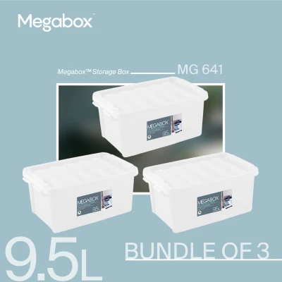 3 PCS Megabox™ MG 641 storage box 9.5L