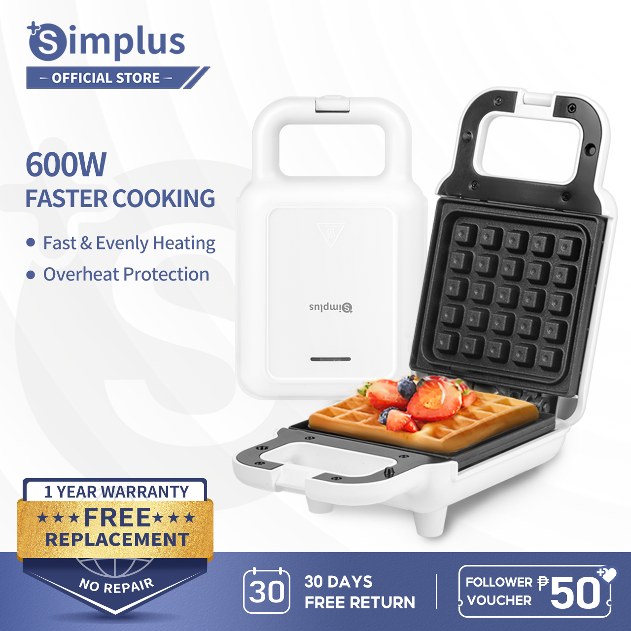 Simplus Waffle Maker/Sandwich Maker Breakfast Maker Bread Toaster Maker