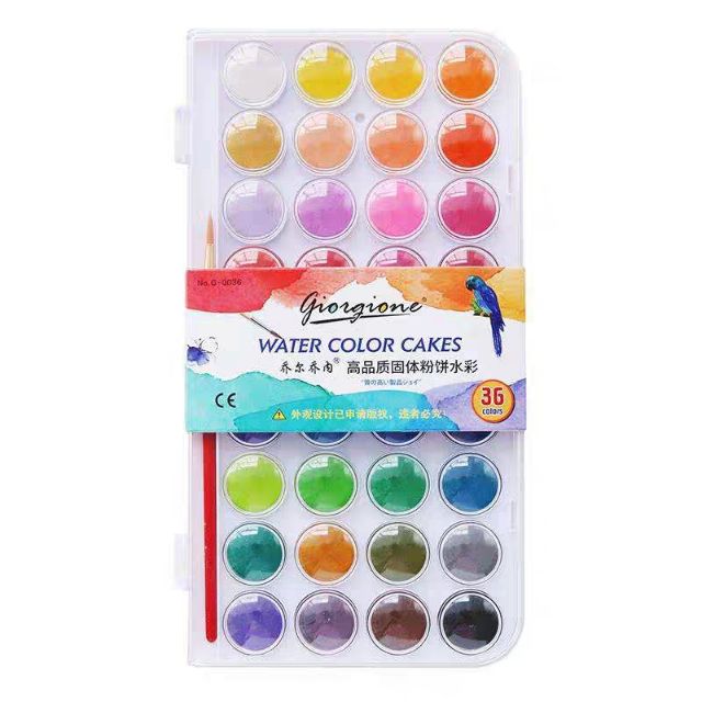 36 Color Watercolor Cakes Lazada PH