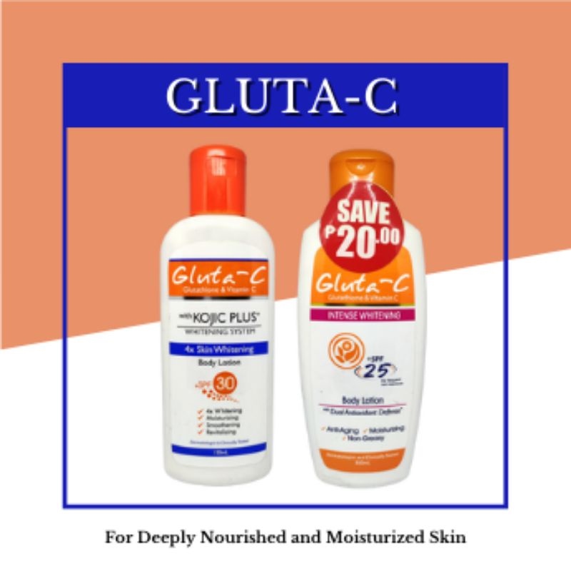 GLUTA C LOTION with Kojic and Intense Whitening Lotion 150ml and 300ml